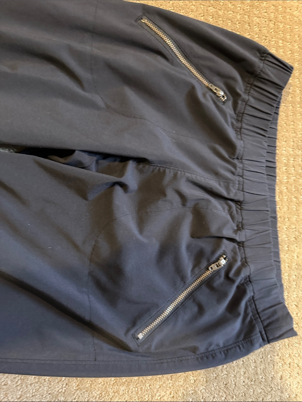 Athleta Navy Elastic-Waist Performance Joggers - Picture 2 of 4